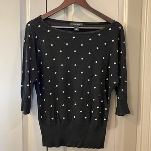 White House Black Market Black and silver sweater